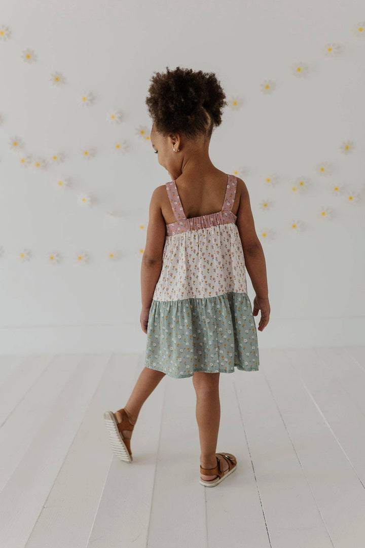 Babysprouts Wide Strap Dress: Embroidery Floral