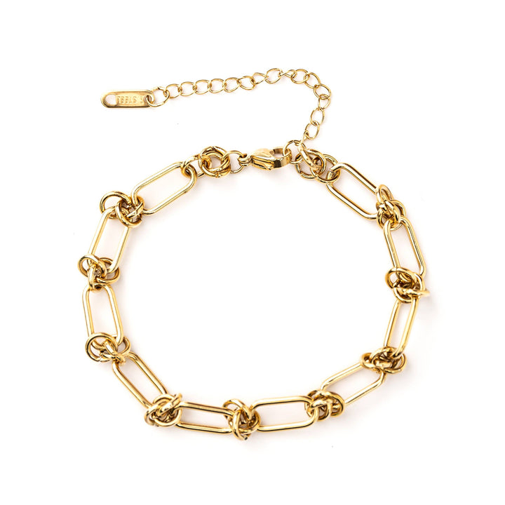 BARBED WIRE CHAIN BRACELET: Gold