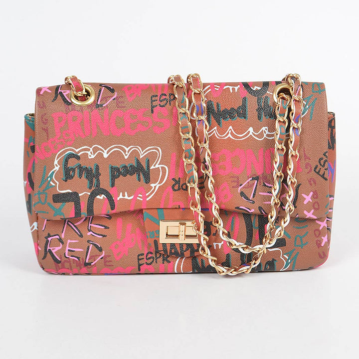Graffiti Gradiating Clutch: Multicolor
