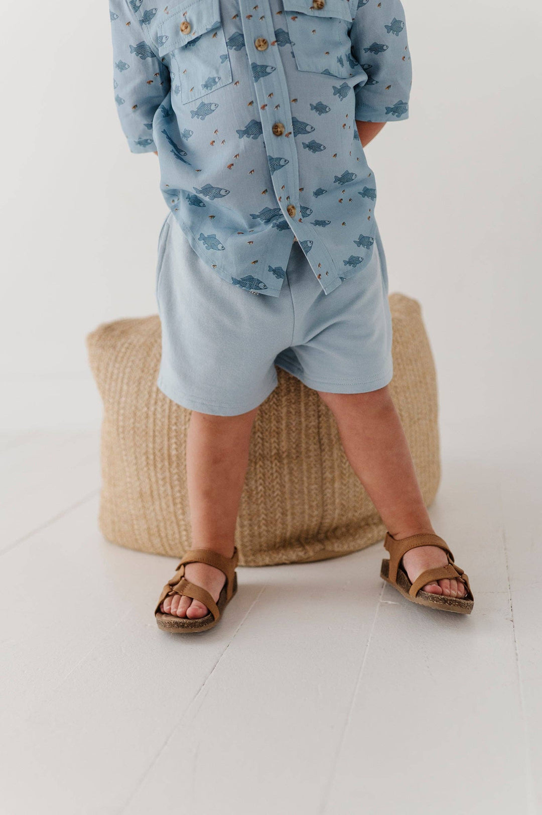 Babysprouts Boy's Everyday Shorts: Storm Cloud