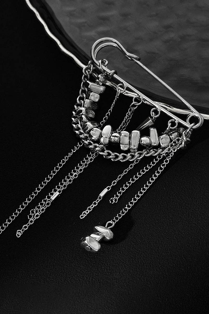 Elegant Chain Brooch for Women: GOLD