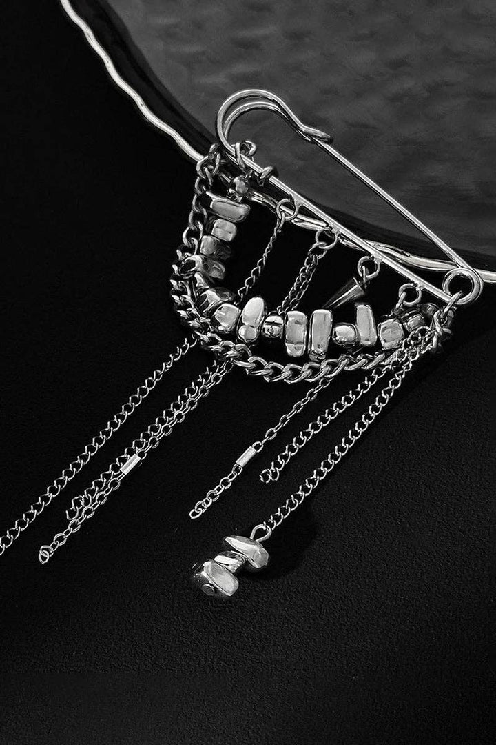 Elegant Chain Brooch for Women: GOLD