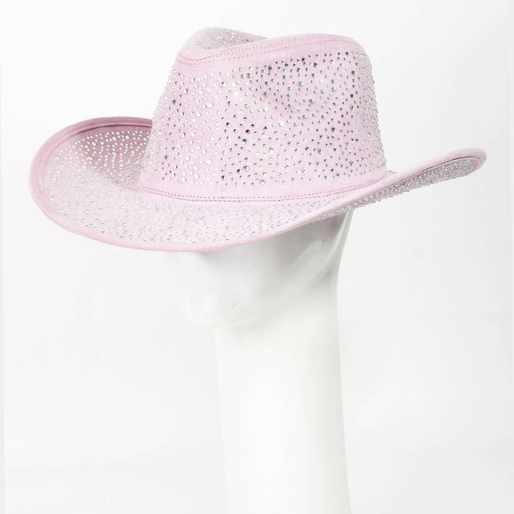 Western Rhinestone Studded Cowboy Hat: PU