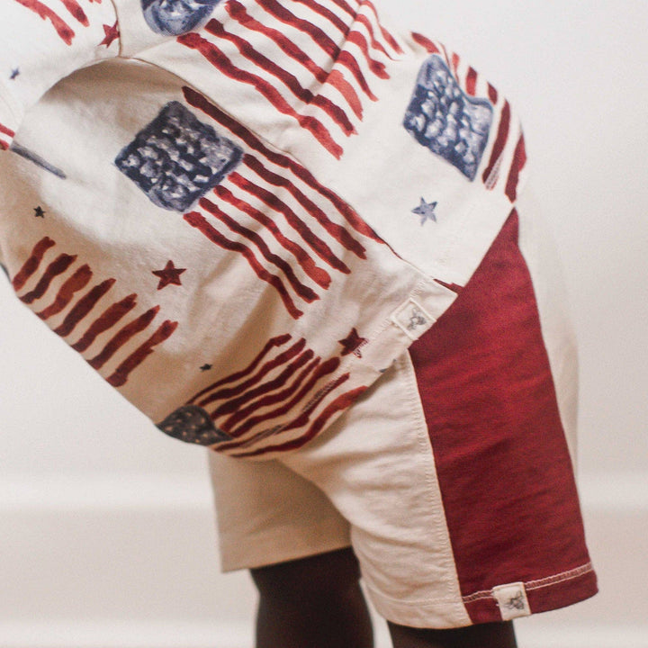 American Flag Boys Tee & Shorts Set