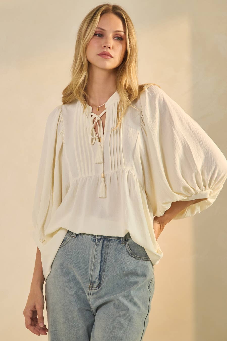 Flowy Blouse: Ivory