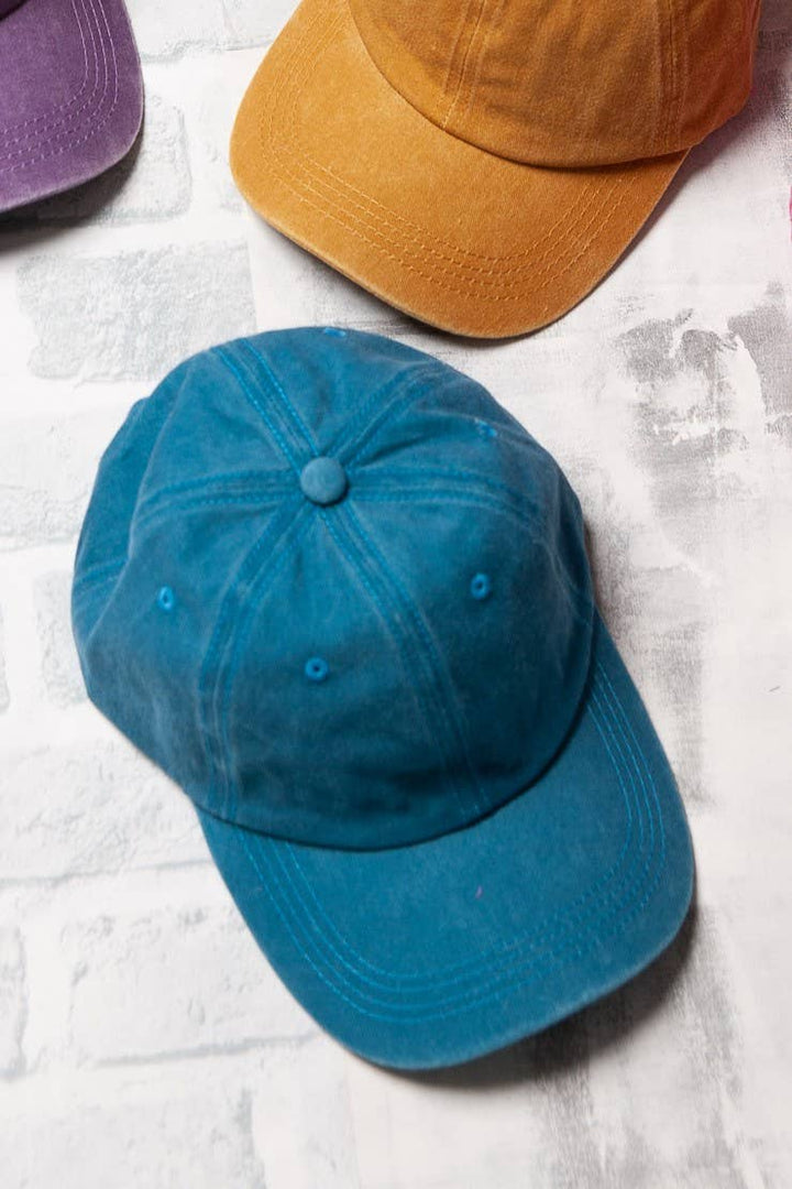 VINTAGE WASHED BASEBALL CAP 40HW702: Washed Military