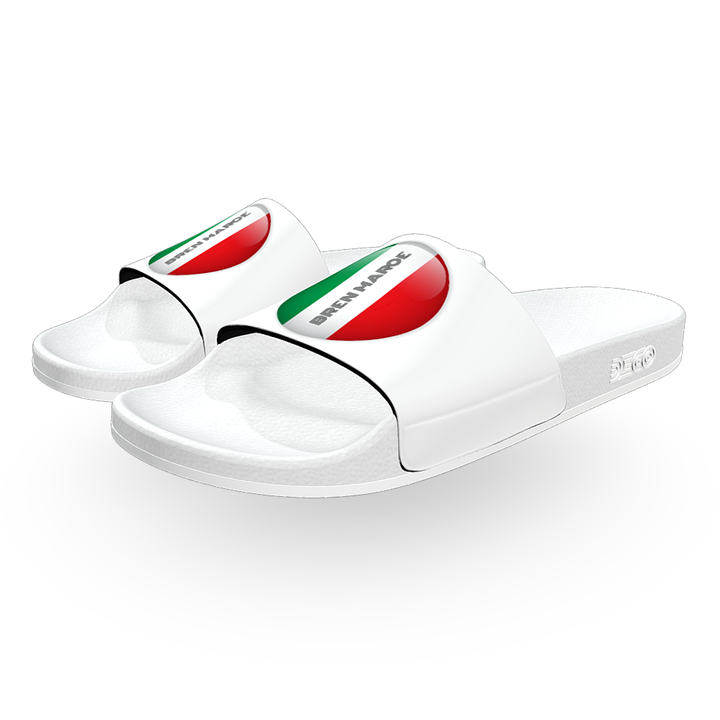 BREN MAROE Designer Unisex White Sandal: W 8