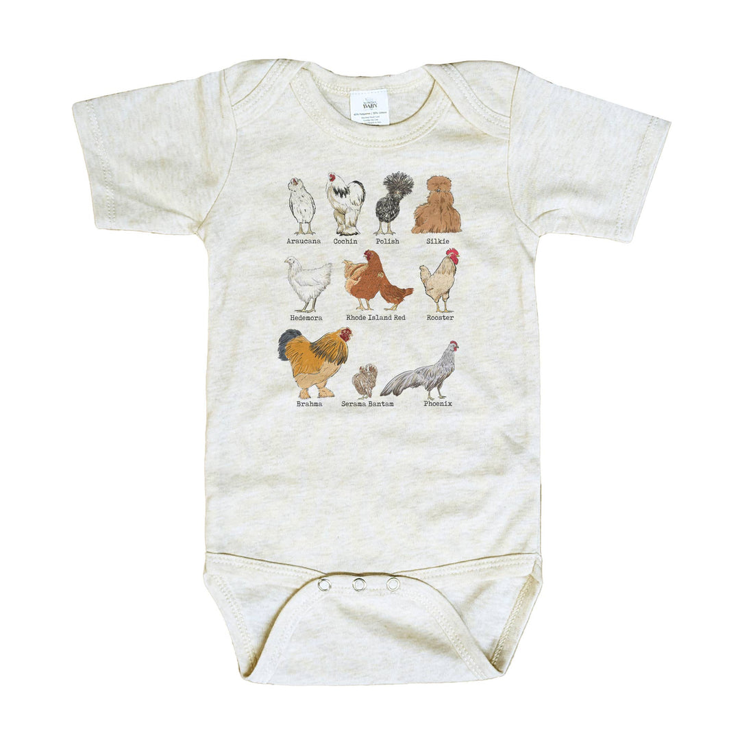 Chicken Breeds Country Farm Baby Western Newborn Onesie