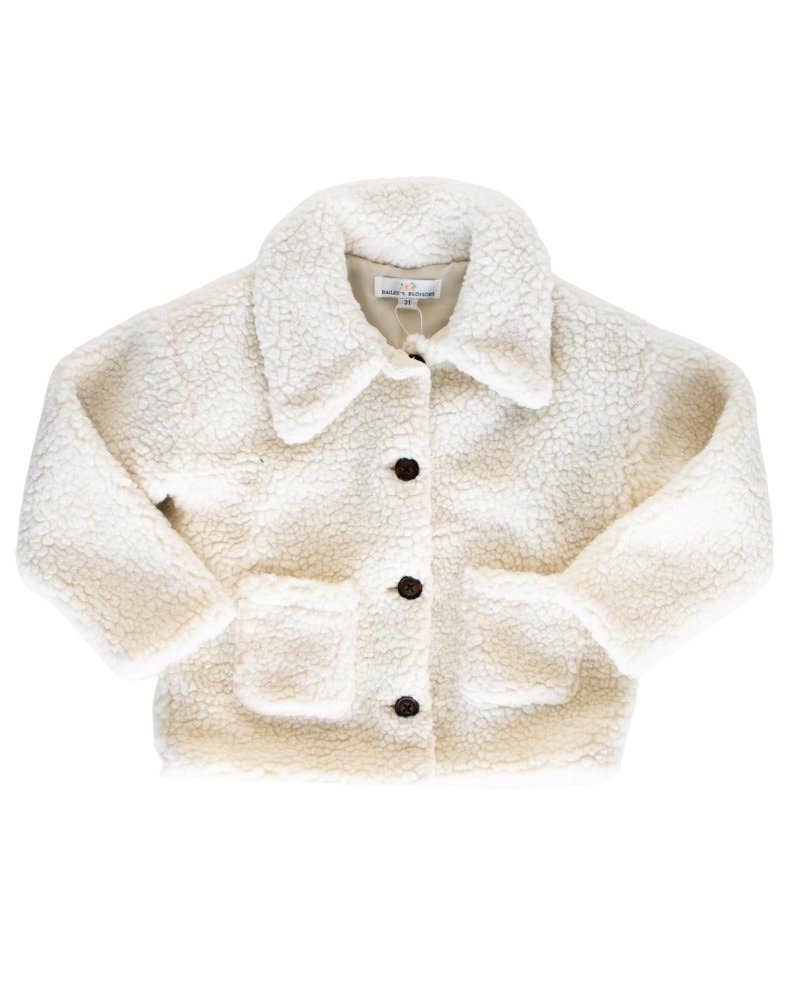 Stevie Teddy Jacket - Ivory: 3T / Child