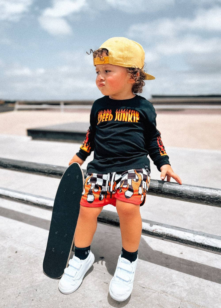 Heater Mesh Shorts Checkers Boys