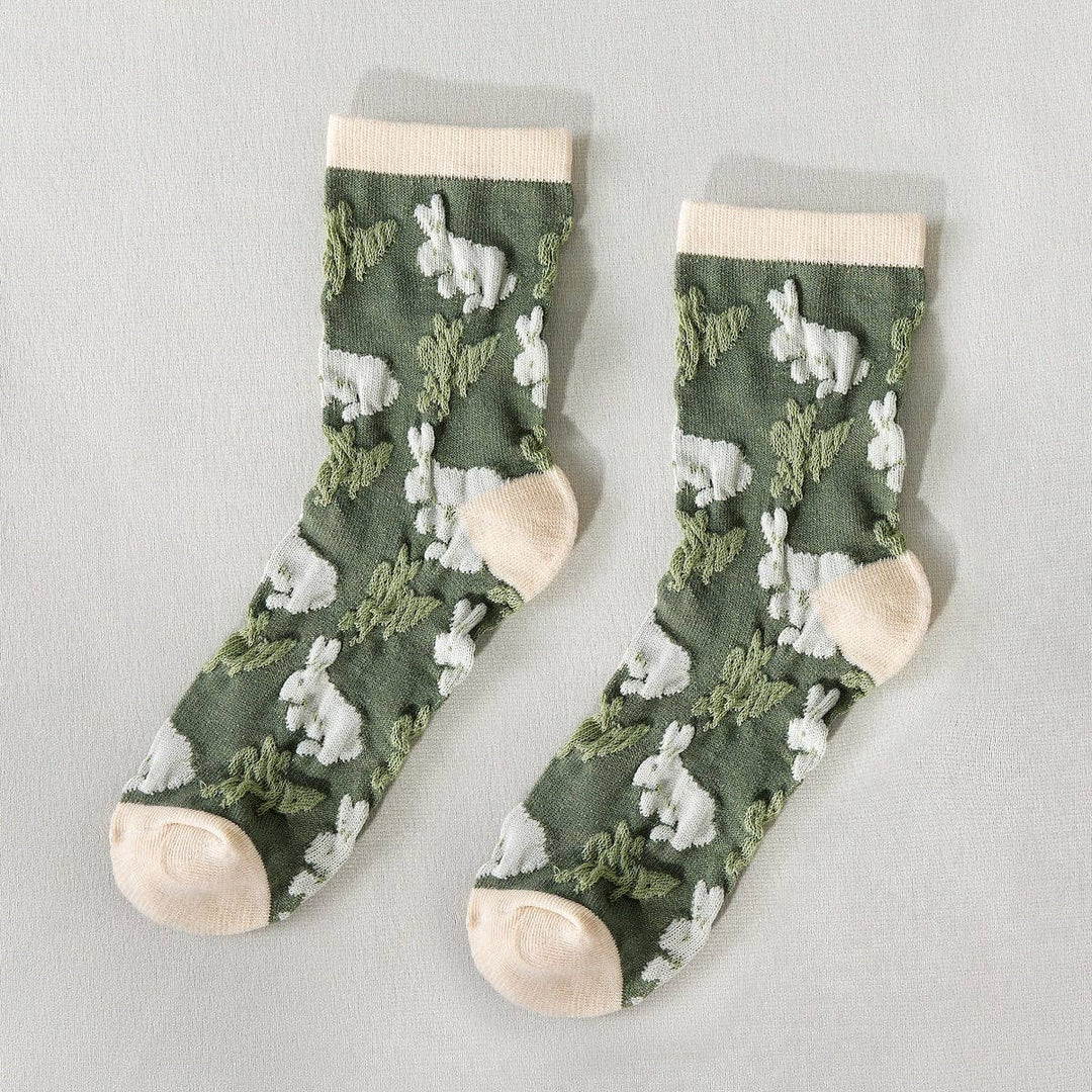 Rufia - Retro Embossed Women's Socks: 5 / One Size