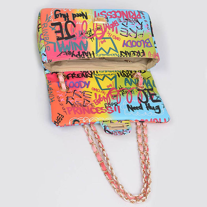 Graffiti Gradiating Clutch: Multicolor