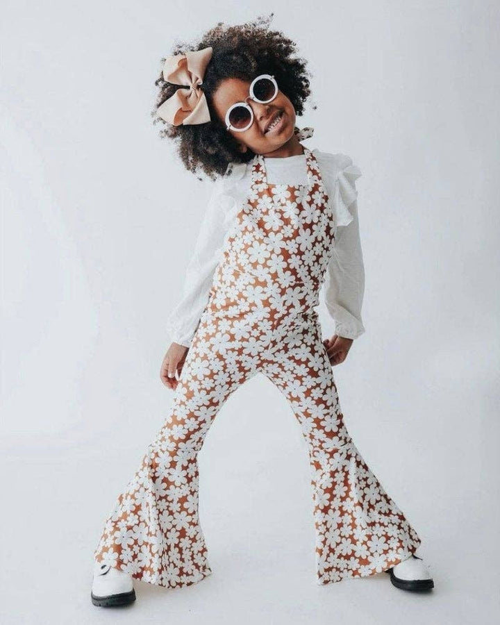 Andi Pleated Bell Bottom Jumpsuit - Flower Child Girls