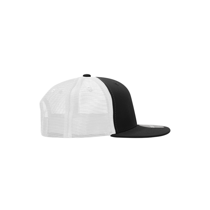 Decky 5010 - Kids Youth Trucker Hat, Flat Bill Snapback - 50: Black