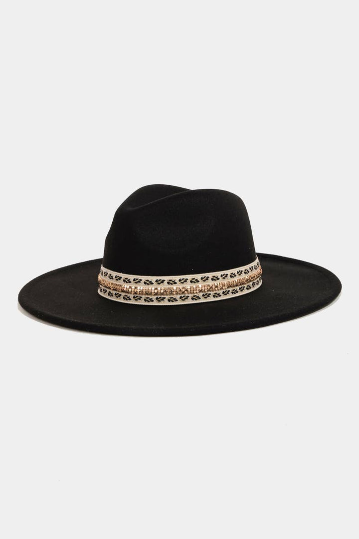 Ribbon Bow Fedora Hat: BR