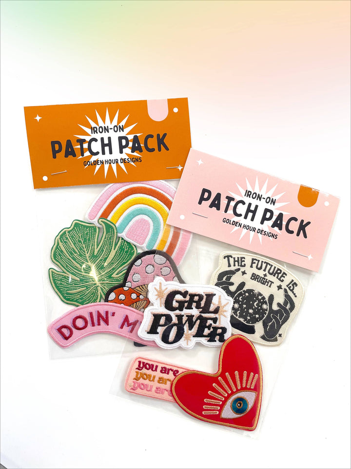 Mushroom Iron-On Embroidered Patch, Cute, Trendy Patches