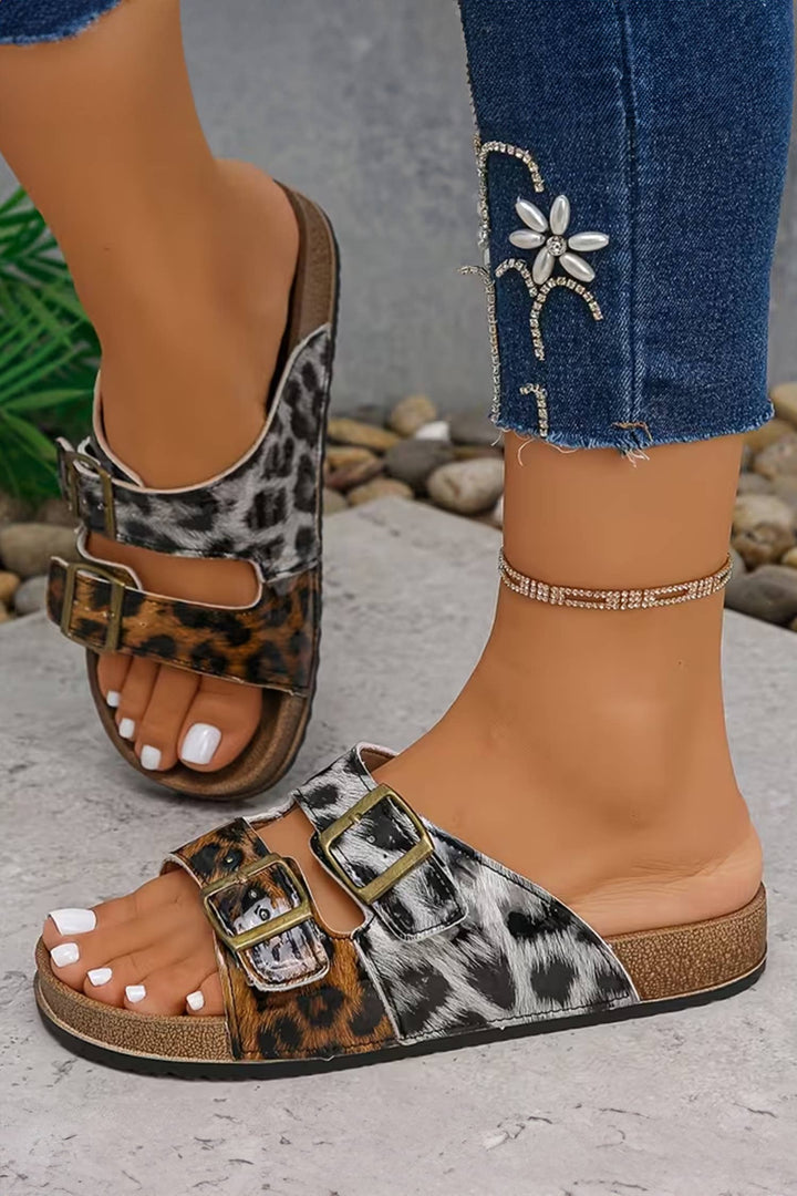 Western Suede Rivet Hollow Out PU Leather Slip-on Shoes