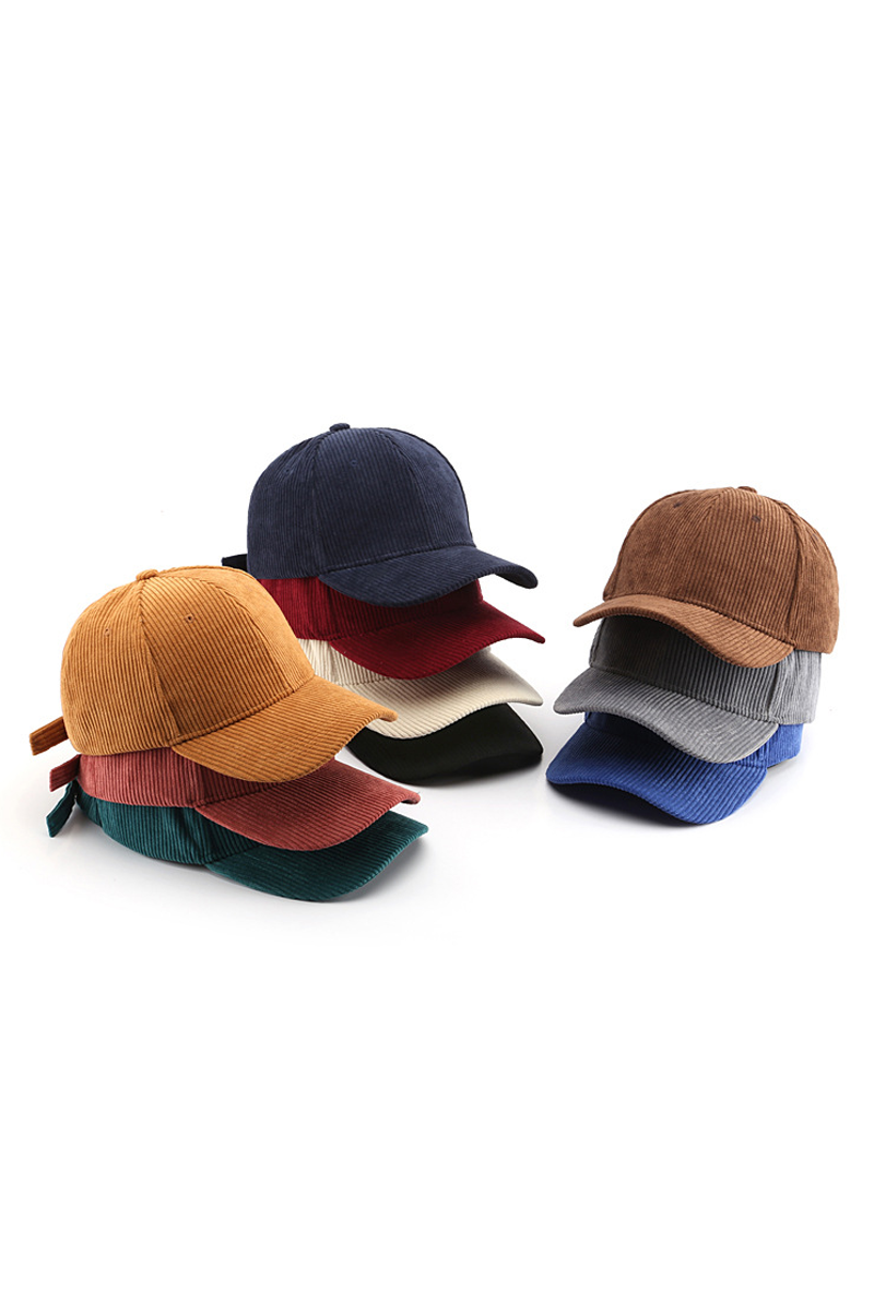 Corduroy Baseball Cap Unisex Winter Warm Outdoor_CWAH0517: GREY / (OS) 2