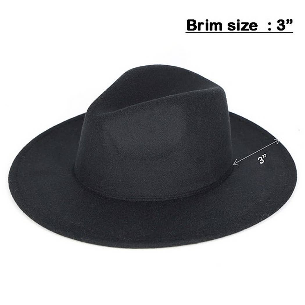 Solid Panama Hat MH0125: BK