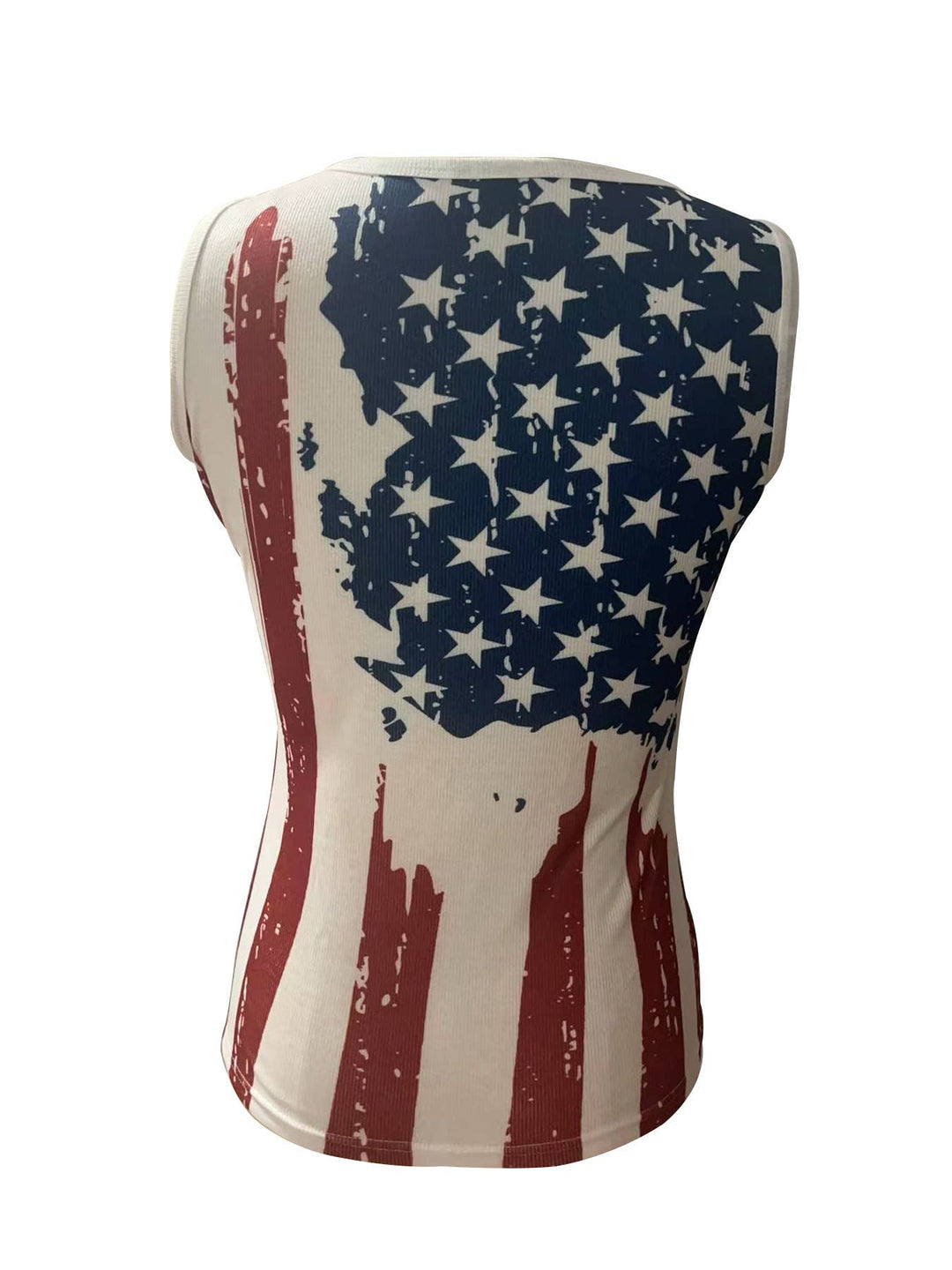Casual American Flag Print Tank Top