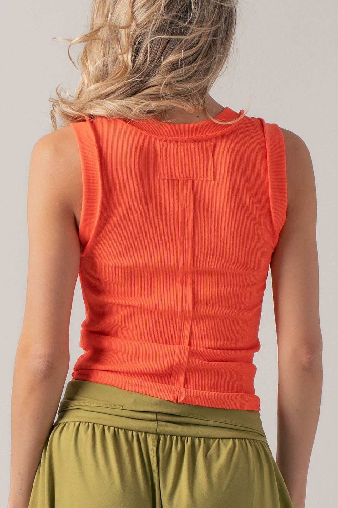 Ribbed Slim Fit Sleeveless Tank Top