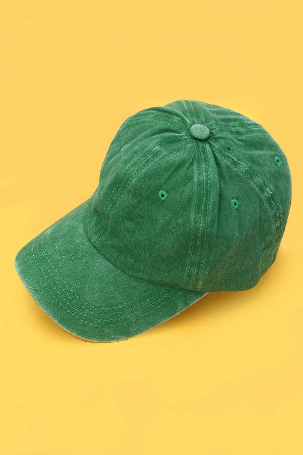 VINTAGE WASHED BASEBALL CAP 40HW702: Washed Military