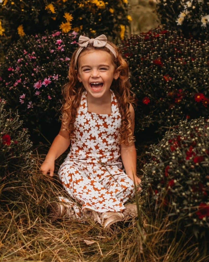 Andi Pleated Bell Bottom Jumpsuit - Flower Child Girls
