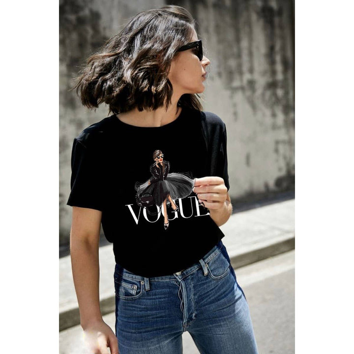 VOGUE GRAPHIC WOMEN TEE: WHITE / S