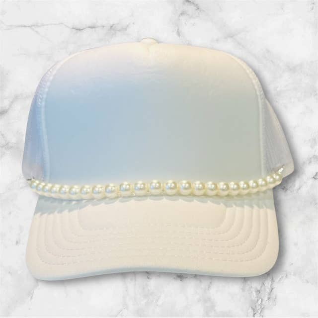 Pearl Trucker Hat Band: All Pearls