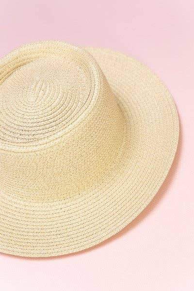 CLASSIC BOATER STRAW SUN HATS | 40HW603: IVORY