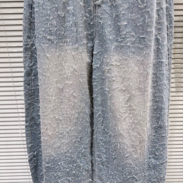 Pearl Beaded Bustier and Vintage Denim Pants Set
