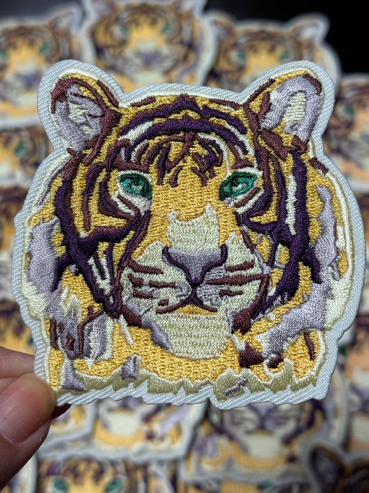 Tiger Patch, Mascot Patch, Small Patches, Embroidery Patch, Iron on Patch, Trucker Hat Patch, Preppy Patch, Bag Patch, Game Day