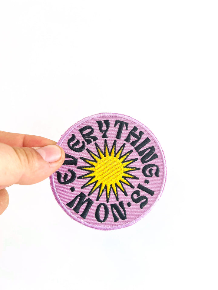 Everything is now Iron-on Embroidered Patch, Trendy