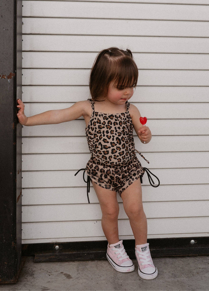 Leopard Girls Mesh Shorts