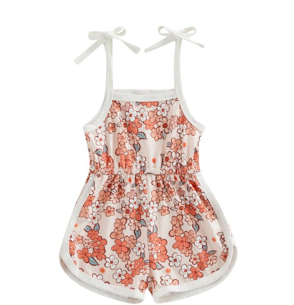 Sadie Jo Floral Kids Romper: Small flowers