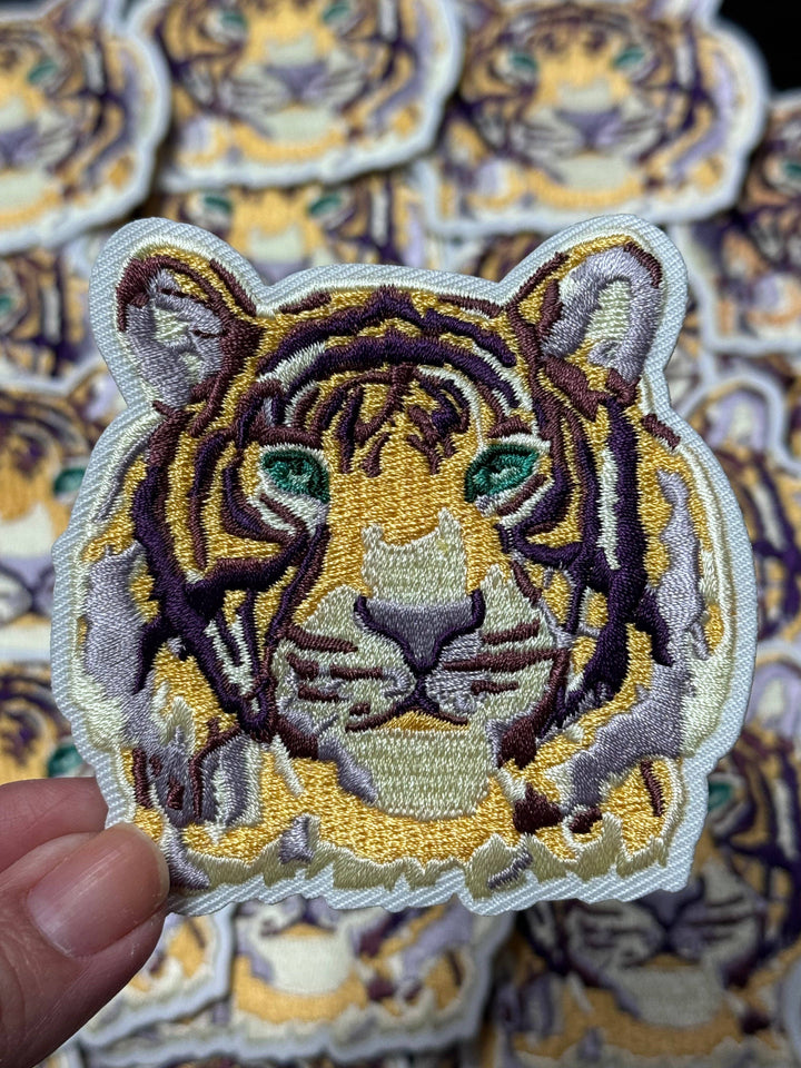 Tiger Patch, Mascot Patch, Small Patches, Embroidery Patch, Iron on Patch, Trucker Hat Patch, Preppy Patch, Bag Patch, Game Day