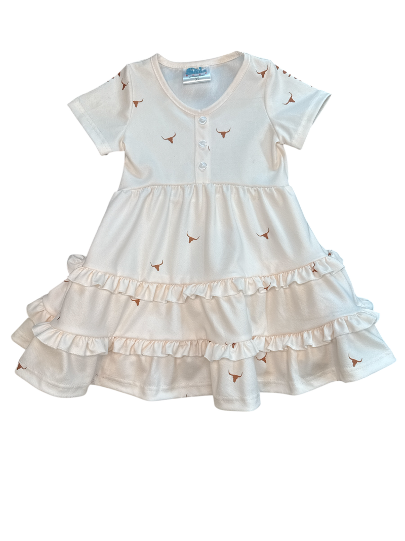 Desert Print SS Dress Girls