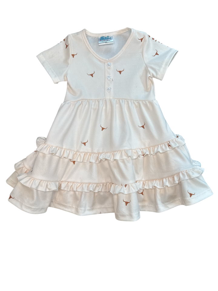 Desert Print SS Dress Girls