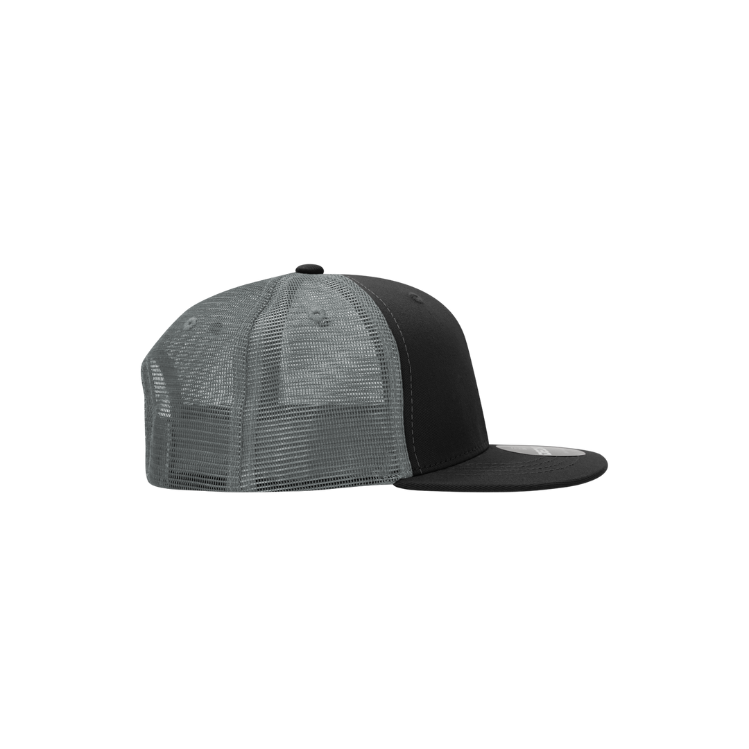 Decky 5010 - Kids Youth Trucker Hat, Flat Bill Snapback - 50: Black