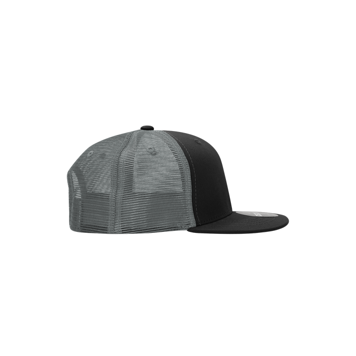 Decky 5010 - Kids Youth Trucker Hat, Flat Bill Snapback - 50: Black