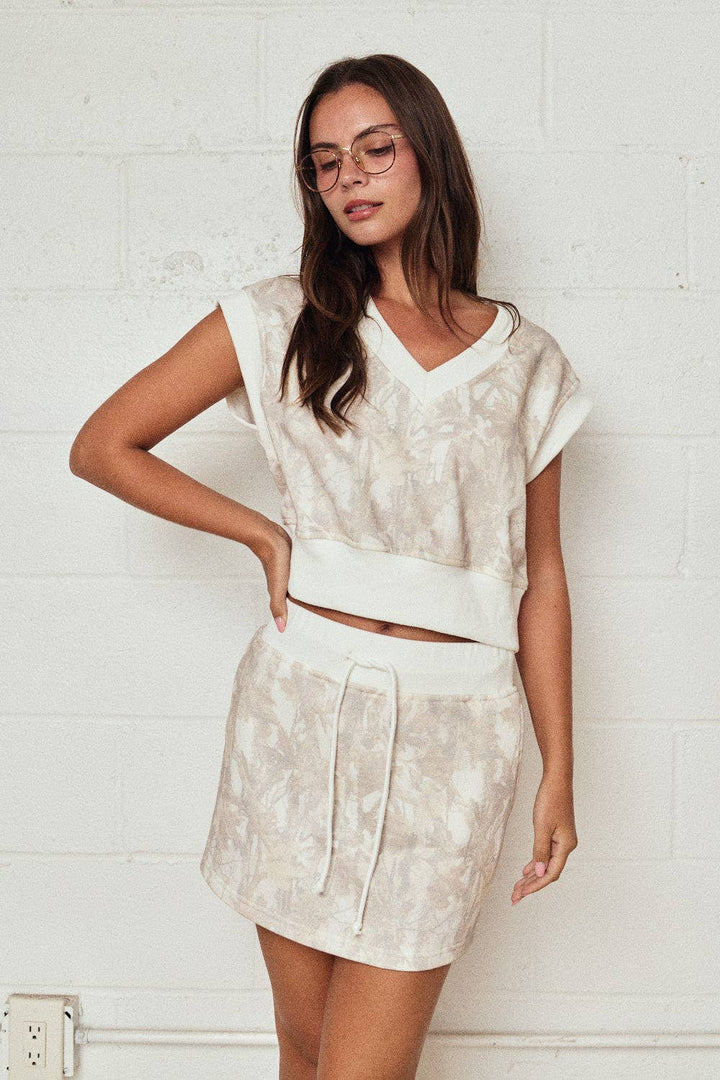 CAMO S/L TOP SKIRT SET: CAMO