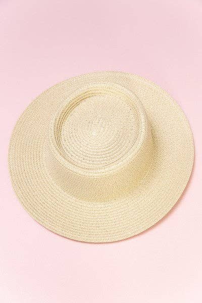 CLASSIC BOATER STRAW SUN HATS | 40HW603: IVORY