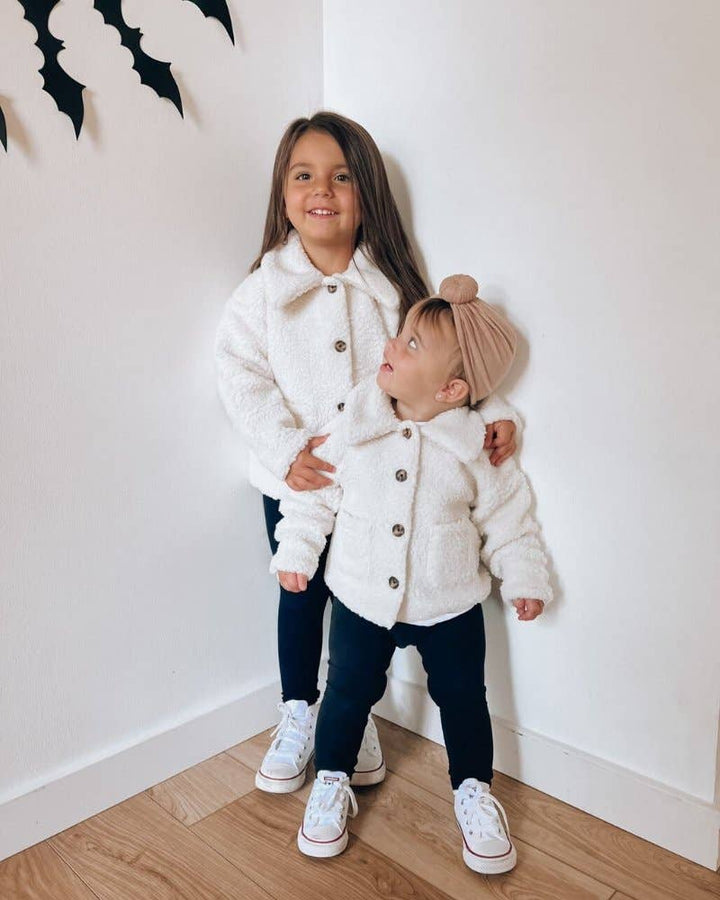 Stevie Teddy Jacket - Ivory: 3T / Child