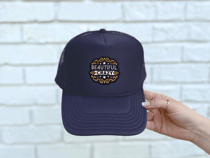 Beautiful Crazy Embroidered Patch - Blue