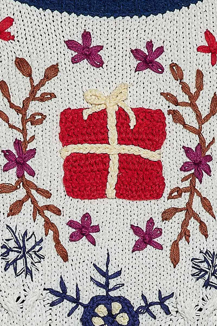 Christmas Fair Isle Snowflake Reindeer Soft Knit Sweater