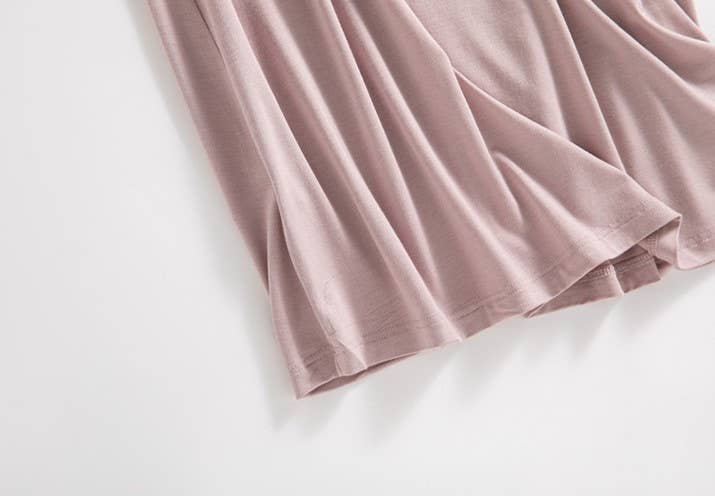 Daily built-in bra tank dress lounge sleeveless dress: LightPink