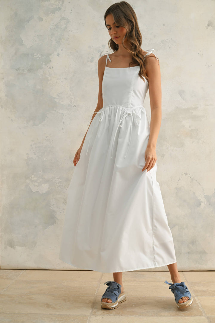 BOW TIE FRONT DETAIL DRESS