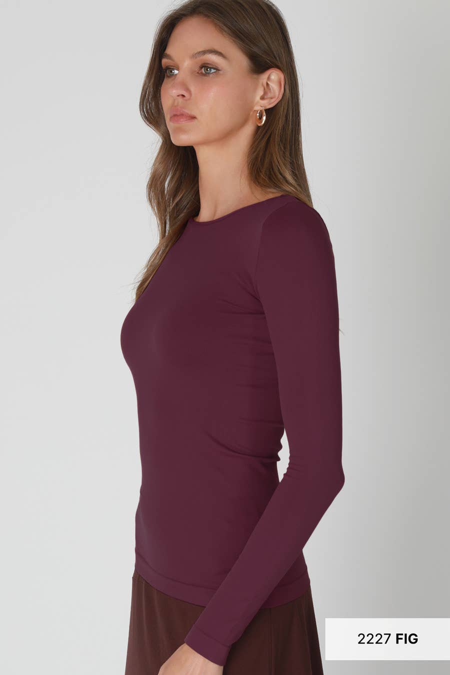 NS5423 - Long Sleeve Crew Neck Top: 7 White