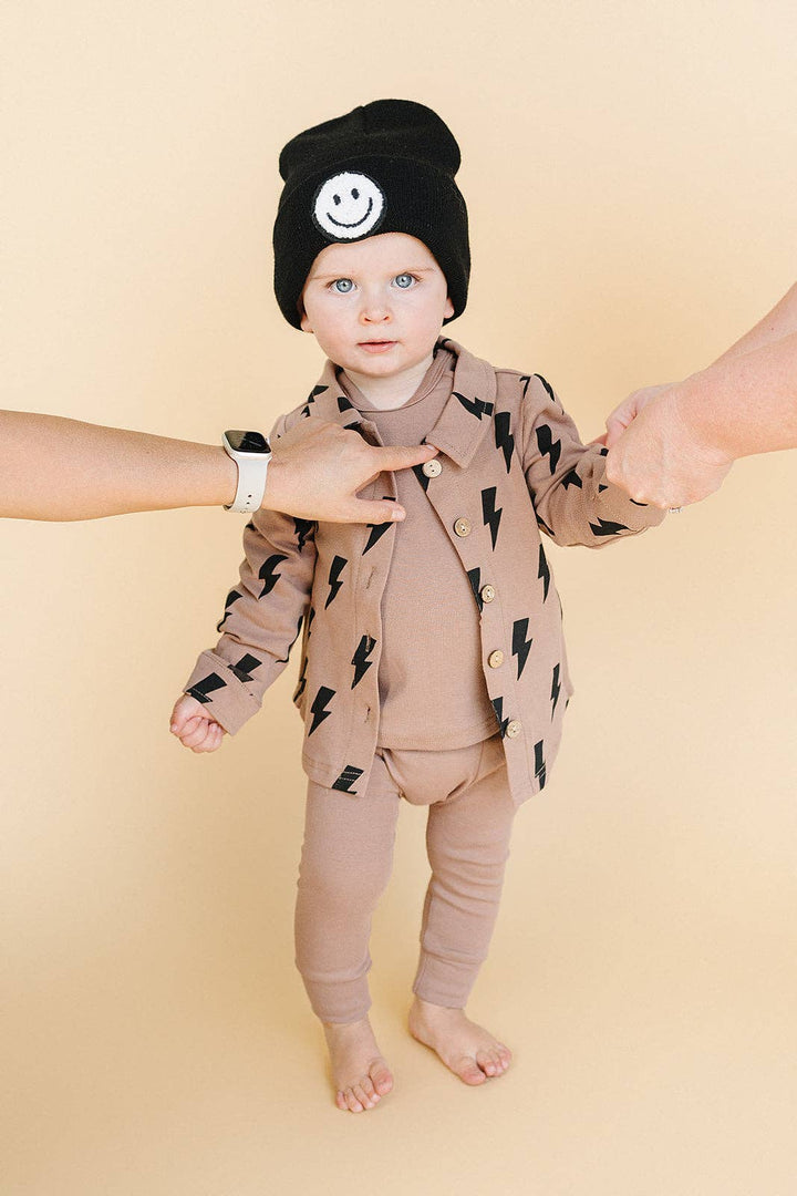 Baby & Kids Fall Clothing Cotton Shacket | Mocha Bolts: 2T