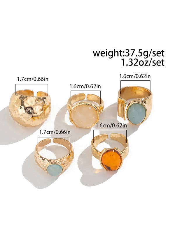 Geometric Ringent Rings Accessories: GOLD / One_size